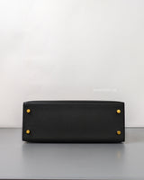 Hermes Kelly Sellier 25 | Black Epsom Gold Hardware-details