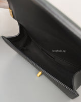 Chanel Boy Old Medium | Black Caviar Brushed Gold Hardware-details