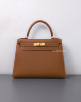 Hermes Kelly Sellier 28 | Gold Epsom Gold Hardware-front1