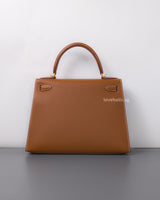 Hermes Kelly Sellier 28 | Gold Epsom Gold Hardware-back