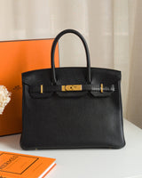 Hermes Birkin Retourne 30 | Black Togo Gold Hardware-front