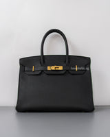 Hermes Birkin Retourne 30 | Black Togo Gold Hardware-front1