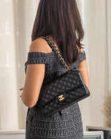 Chanel Classic Flap Medium | Black Caviar Gold Hardware-model