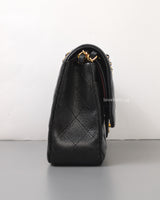 Chanel Classic Flap Medium | Black Caviar Gold Hardware-side
