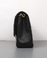 Chanel Classic Flap Medium | Black Caviar Gold Hardware-details