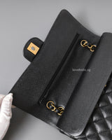 Chanel Classic Flap Medium | Black Caviar Gold Hardware-details