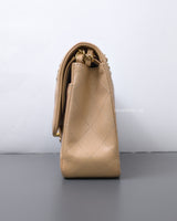 Chanel Classic Flap Medium | Beige Claire Caviar Gold Hardware-details