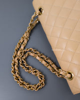 Chanel Classic Flap Medium | Beige Claire Caviar Gold Hardware-details