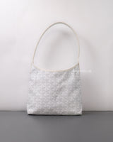 Goyard Boheme Hobo Mini  | White Canvas Silver Hardware-back