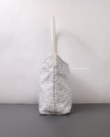 Goyard Boheme Hobo Mini  | White Canvas Silver Hardware-side