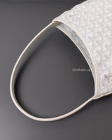 Goyard Boheme Hobo Mini  | White Canvas Silver Hardware-details