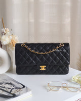 Chanel Classic Flap Medium | Black Caviar Gold Hardware-front