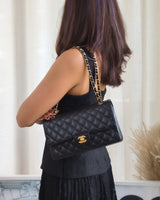 Chanel Classic Flap Medium | Black Caviar Gold Hardware-model