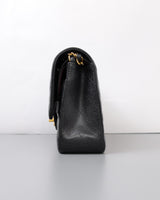 Chanel Classic Flap Medium | Black Caviar Gold Hardware-details