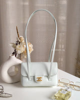 Chanel Preppy Coco Mini | Light Blue Caviar Gold Hardware-front