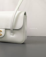 Chanel Preppy Coco Mini | Light Blue Caviar Gold Hardware-details