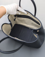 Hermes Garden Party 30 | 76 Bleu Indigo  Veau Negonda Palladium Hardware-details