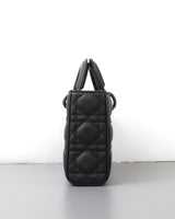 Dior Lady D-Joy Medium | Black Lambskin Black Hardware-side