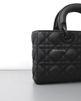 Dior Lady D-Joy Medium | Black Lambskin Black Hardware-details