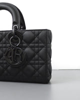 Dior Lady D-Joy Medium | Black Lambskin Black Hardware-details
