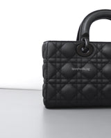 Dior Lady D-Joy Medium | Black Lambskin Black Hardware-details