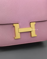 Hermes Constance Mini 18 | Mauve Sylvestre Chevre Mysore Gold Hardware-details
