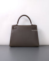 Hermes Kelly Sellier 28 | Etain Epsom Palladium Hardware-back