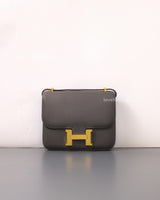 Hermes Constance Mini 18 | Gris Etain Epsom Gold Hardware-front1