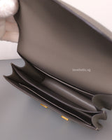 Hermes Constance Mini 18 | Gris Etain Epsom Gold Hardware-details
