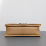 Chanel Boy Old Medium | Beige Caviar Silver Hardware-details