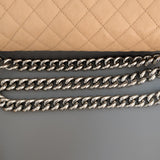 Chanel Boy Old Medium | Beige Caviar Silver Hardware-details