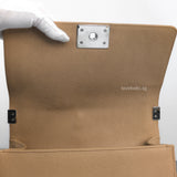 Chanel Boy Old Medium | Beige Caviar Silver Hardware-details