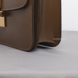 Box Teen | Camel Calfskin Brushed Gold Hardware