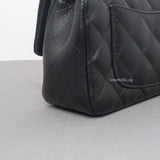 Classic Flap Mini Rectangle | 17B/17C Black Caviar Light Gold Hardware
