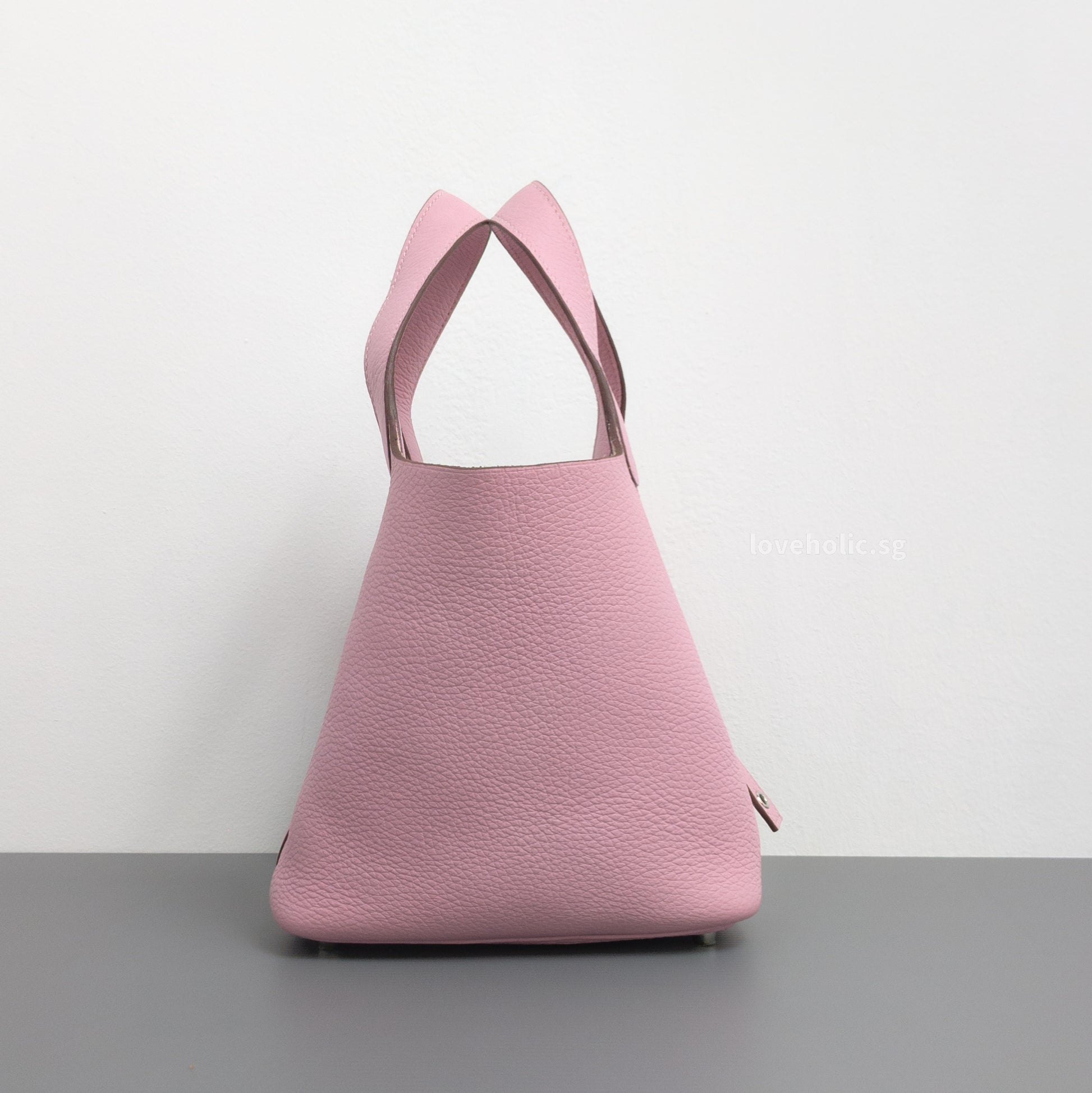 Hermes Picotin Lock 18 Mauve Sylvestre X9 Taurillon Clemence Palladium Hardware-details