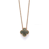 Van Cleef & Arpels VCA Vintage Alhambra Necklace  | Mother of Pearl Grey  18K Rose Gold Hardware