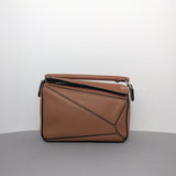 Loewe Puzzle Mini | Tan Calfskin Silver Hardware-back