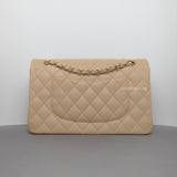 Chanel Classic Flap Medium | Beige Claire Lambskin Light Gold Hardware-back