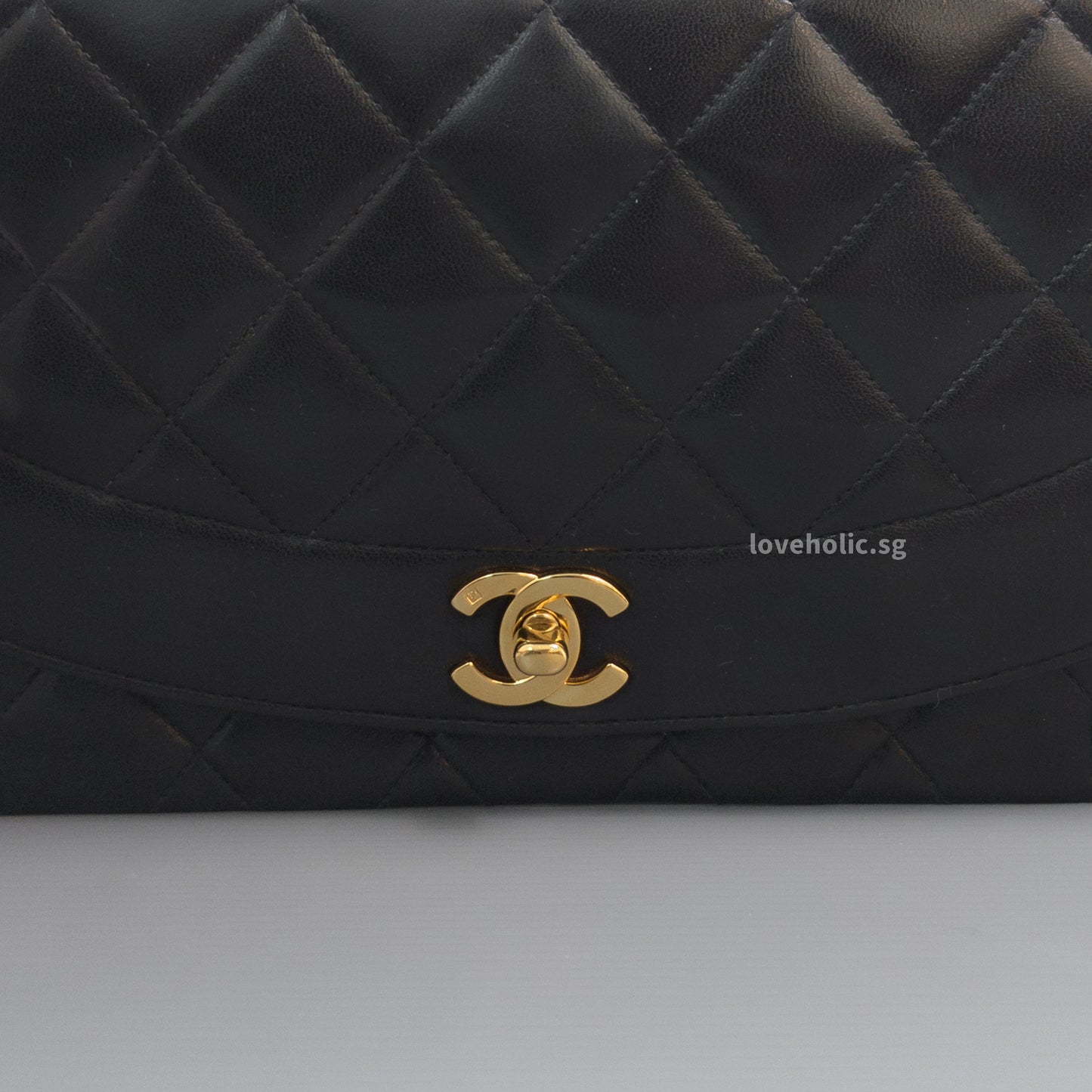 Diana Medium  | Black Lambskin 24K Gold Hardware