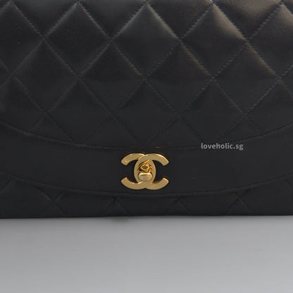 Diana Medium  | Black Lambskin 24K Gold Hardware