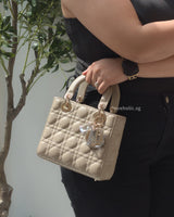 Dior My ABC Lady Dior Small | Beige Lambskin Light Gold Hardware-modelshots