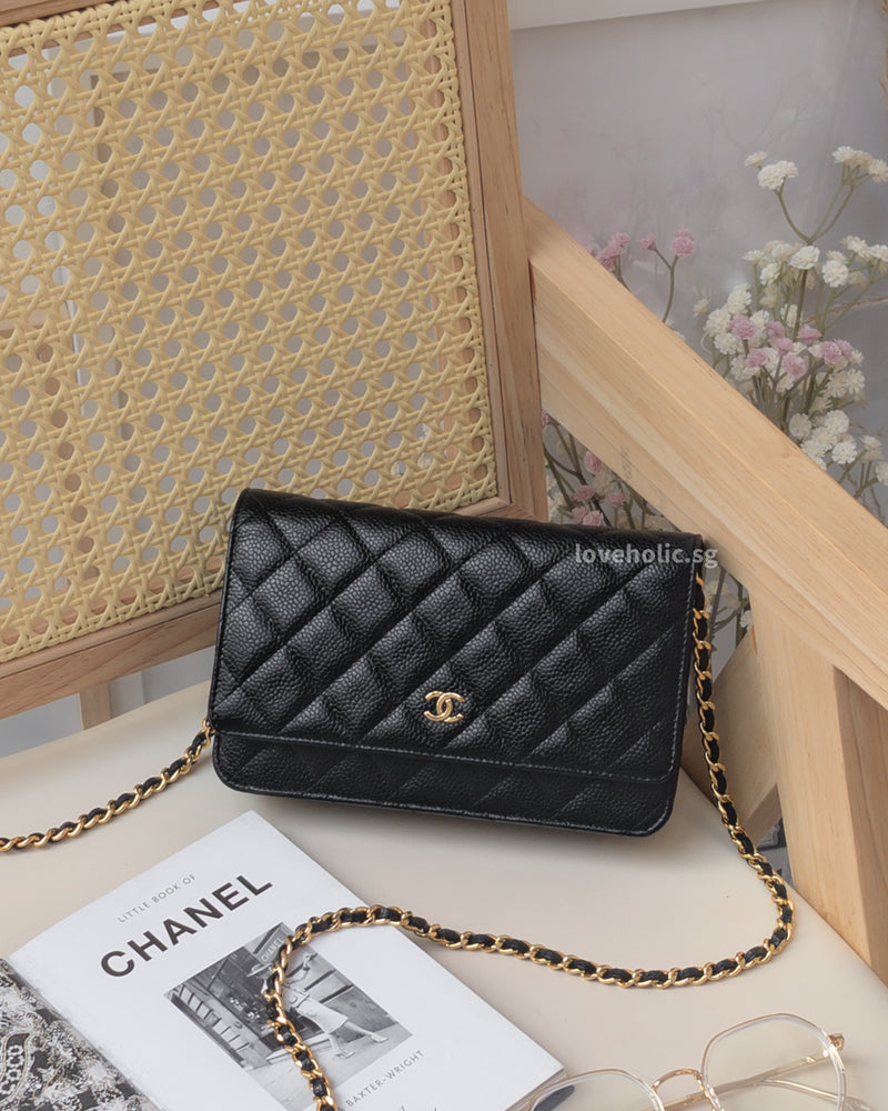 Chanel Wallet On Chain Black Caviar Gold Hardware-main