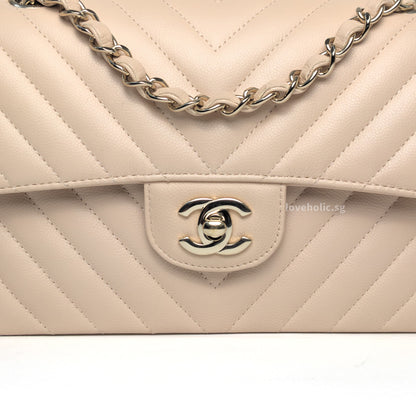 Chanel Classic Flap Chervon Small | 21S Light Beige Caviar Gold Hardware