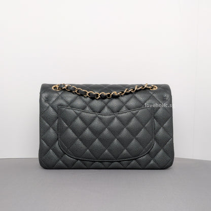 Chanel Classic Flap Small | 18S Dark Grey Caviar Light Gold Hardware-back