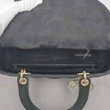 Lady Dior Medium | Black Lambskin Gold Hardware