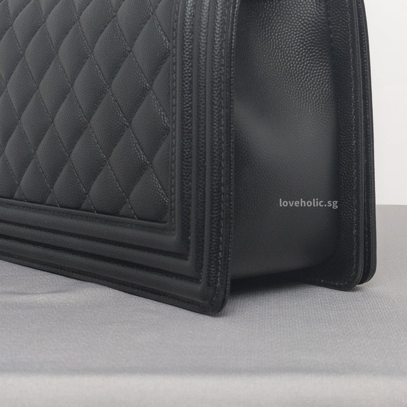 Boy Medium | Black Caviar Ruthenium Hardware