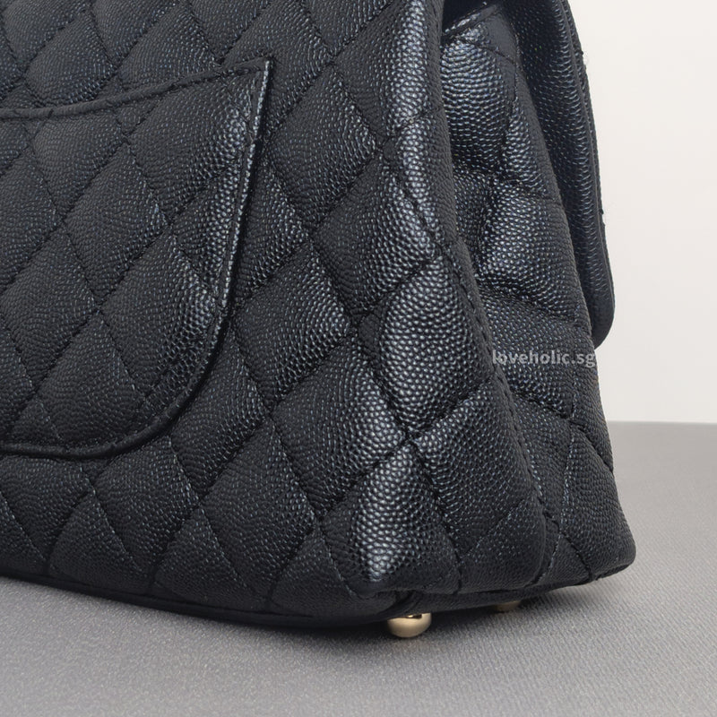 Coco Handle Small | 20K Midnight Blue Caviar Light Gold Hardware