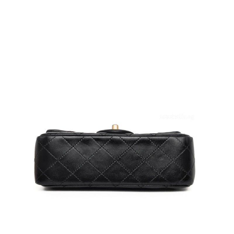 Chanel Pearl Crush Mini Rectangle  | Black Lambskin Gold Hardware