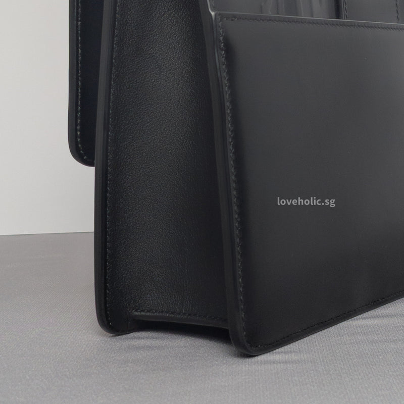 Montaigne 30 Black Calfskin Gold Hardware