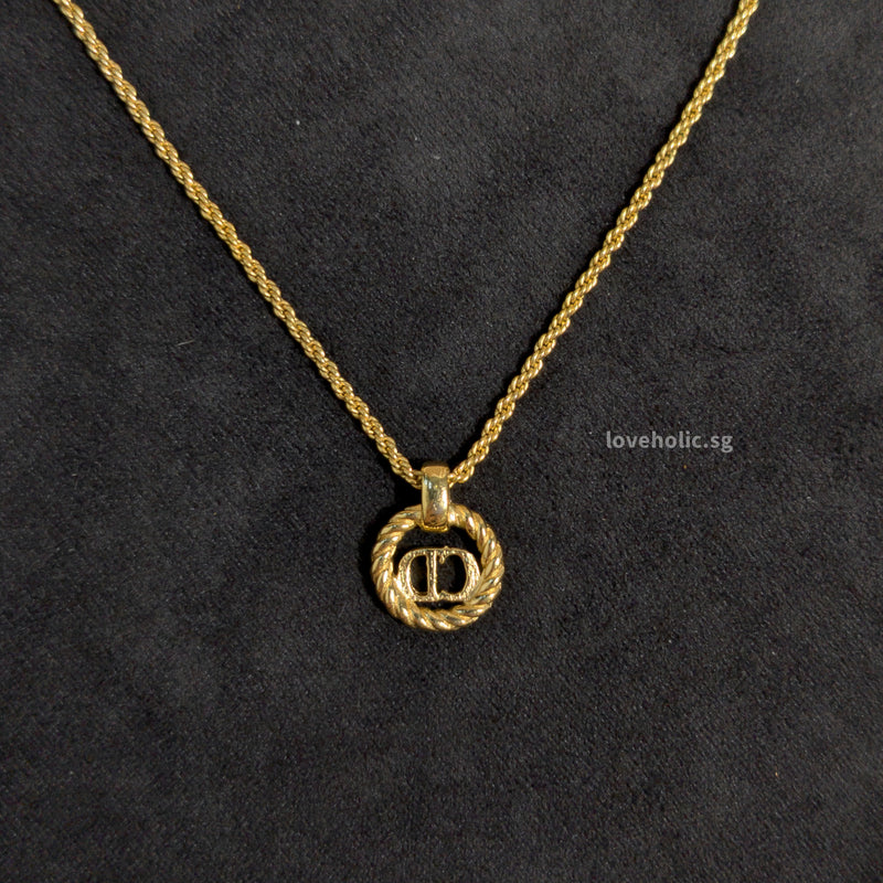 Dior Vintage Necklace  |   Gold Hardware-whitebackground